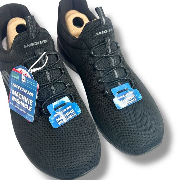 NEW Skechers Summits Slip Ins Walking Sneakers Black Size 8.5 Wide Fit Trainer - Picture 3 of 12